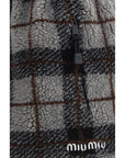 Miu Miu Checkered Mini Skirt - Gray/Grey