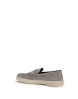Prada Suede Leather Loafers - Light Gray/Grey