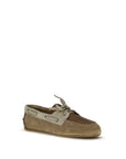 Miu Miu Suede Leather Boat Shoes - Brown