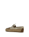 Miu Miu Suede Leather Boat Shoes - Brown