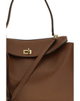 Balenciaga Rodeo Medium Leather Shoulder Bag - Brown
