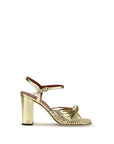 Valentino Garavani Annet Leather Heel Sandals - Gold