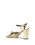 Valentino Garavani Annet Leather Heel Sandals - Gold