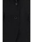 Lardini Longline Linen Blazer - Black