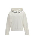 Palm Angels Neck Logo Hoodie - White