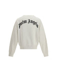 Palm Angels Logo Sweatshirt - Porcelain White