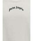Palm Angels Logo Sweatshirt - Porcelain White