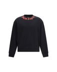 Palm Angels Neck Logo Sweatshirt - Black