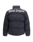 Palm Angels Logo Track Puffer Down Jacket - Black
