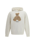 Palm Angels Teddy Bear Hoodie - Porcelain White