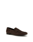 Prada Brown Suede Leather Loafers - Dark Chocolate