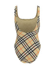 Burberry Checkered Low Back One-Piece Swimsuit