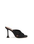 Amina Muaddi Salma Silk Mule Sandals - Black