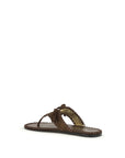 Prada Woven Leather Thong Sandals - Brown