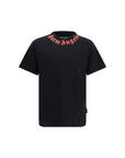 Palm Angels Neck Logo T-Shirt - Black