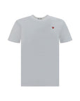 Comme Des Garçons Play Logo Cotton T-Shirt - White