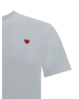 Comme Des Garçons Play Logo Cotton T-Shirt - White