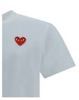 Comme Des Garçons Play Logo Cotton T-Shirt - White