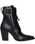 Jimmy Choo Myos 80 Leather Heeled Ankle Boots - Black