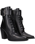 Jimmy Choo Myos 80 Leather Heeled Ankle Boots - Black