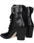 Jimmy Choo Myos 80 Leather Heeled Ankle Boots - Black