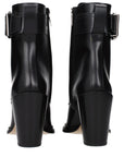Jimmy Choo Myos 80 Leather Heeled Ankle Boots - Black