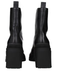 Jimmy Choo Eugienie 80 Leather Heeled Ankle Boots - Black