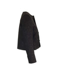 Celine Embellished Collarless Wool Blazer - Black