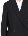 Loewe Mohair-Wool Double-Breasted Blazer - Black