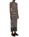 Loewe High-Neckline Knit Midi Dress