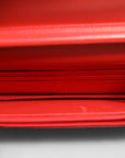 Chanel Leather Boy Wallet On Chain - Red