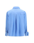 Ella Roses Shirt - Cerulean Blue