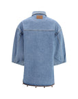 Ella Light Wash Longline Denim Shirt