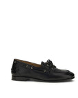 Bally Plume Leather Boat Shoes - Black