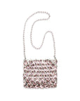 Self-Portrait Crystal Embellished Mesh Pouch & Shoulder Bag - Pink