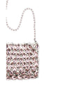 Self-Portrait Crystal Embellished Mesh Pouch & Shoulder Bag - Pink