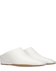 Jil Sander Leather Mules - White