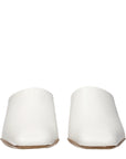 Jil Sander Leather Mules - White