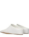 Jil Sander Leather Mules - White