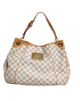 Used Louis Vuitton Damier Azur Canvas Galliera PM Hobo Bag