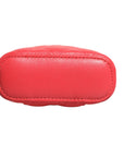 Chanel Quilted Leather Vanity Case with Chain - Red