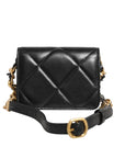 Chanel 19 Flap Coin Purse Quilted Leather Crossbody - Black