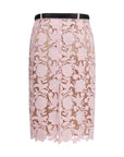 Self-Portrait Floral Lace Midi Skirt