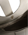 Gucci Leather Stirrup Top Handle Bag - White