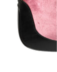 Gucci Jackie Pink Velvet And Black Leather Shoulder Bag