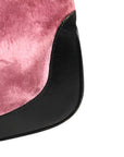 Gucci Jackie Pink Velvet And Black Leather Shoulder Bag