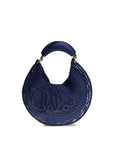 Chloé Summer Banana Raffia Shoulder Bag - Deep Blue