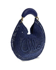 Chloé Summer Banana Raffia Shoulder Bag - Deep Blue