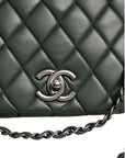 Chanel Quilted Leather Shoulder Bag - Deep Green