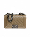 Chanel Leather Boy Bag - Olive